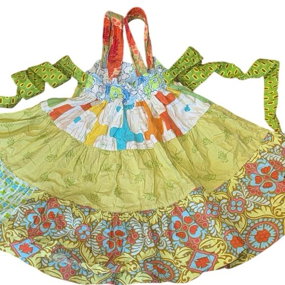 Matilda Jane Platinum Dress Size 2 #5/20 Zoo Elephant Print Tiered Play Dress - Picture 2 of 16